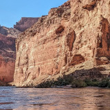 water running through a canyon